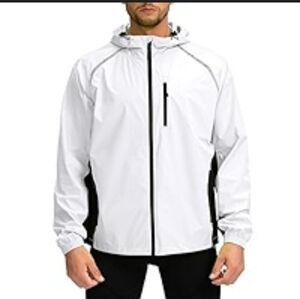 CSG Men's White  Hooded Jacket